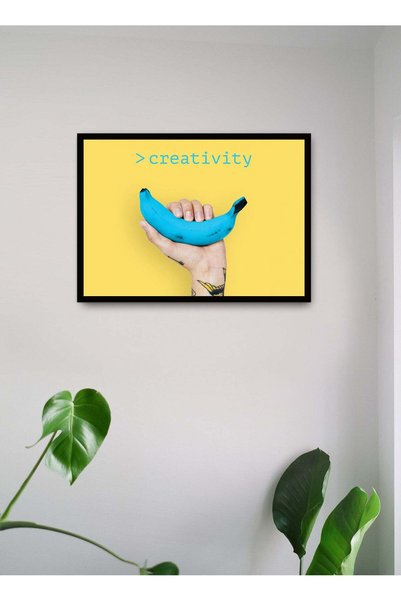Generic Wall Posters with Blue Banana Creativity Picture and Black Frame - Wa...