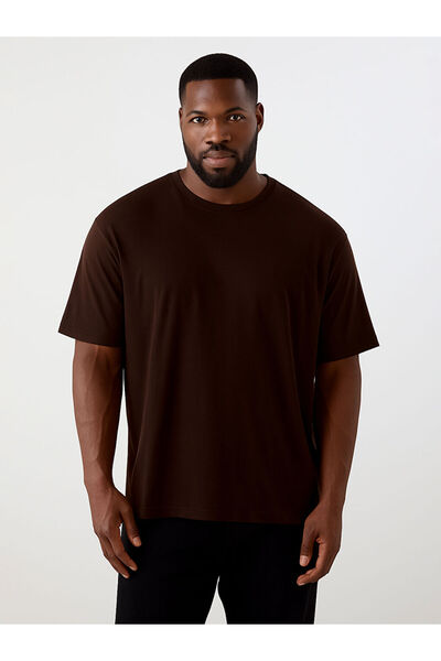 LC Waikiki Create Your Style with Uzg Store |   Plus Size Crew Neck 100% Cotton Men's T-Shirt