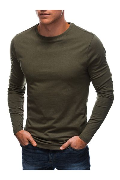 Edoti Men's long-sleeve without print EM-LSBL-0103 - olive
