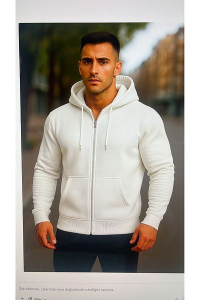 JUDGE 3 Thread Hooded Men's Kangaroo Pocket Zipper Hooded Sweatshirt