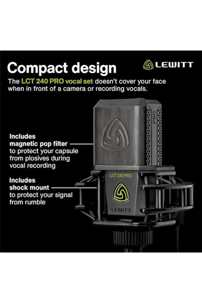 AyrStore -Ses vokal enstrüman kayıt ve akış için XLR kondenser mikrofon - LCT 240 PRO profesyonel