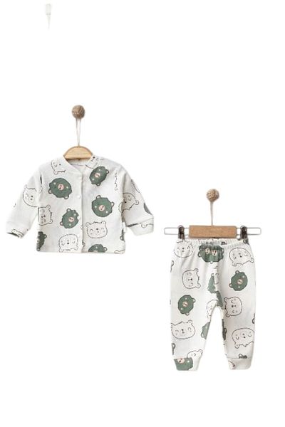 Nayinom Baby Bear Buttoned Pajama Set