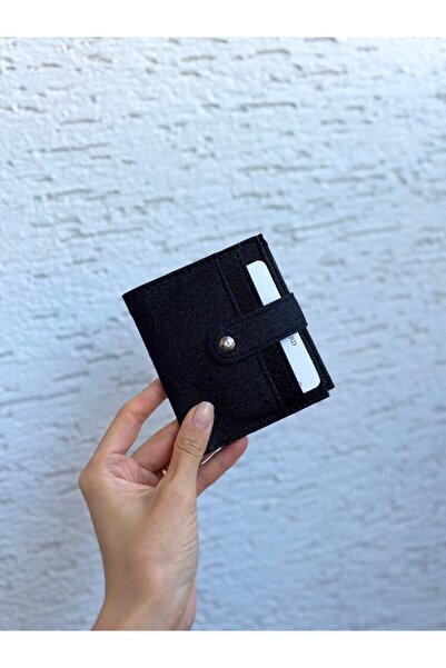 Melos Butik Portofel negru cu sclipici pentru femei, cu compartiment pentru bani