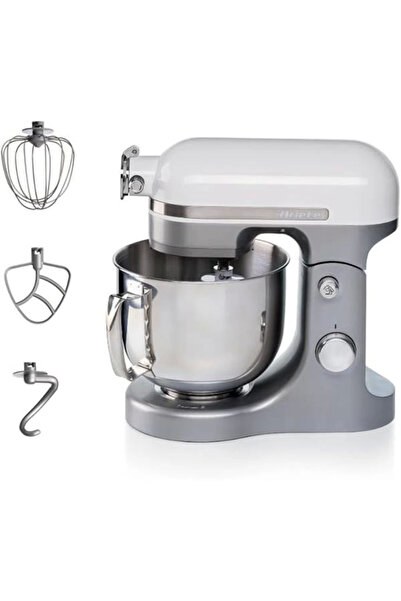 AyrStore Moderna Mutfak Şefi Beyaz Gri 1589/01 - Döküm Gövde, Planet Mikser Yoğurma Makinesi, 1600
