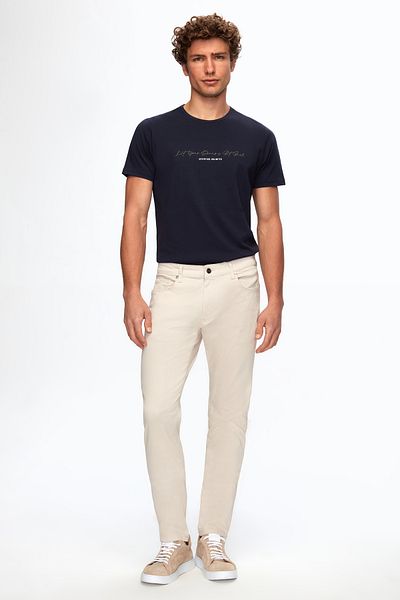 D'S Damat Ds Damat Slim Fit Stone Gabardine Denim Trousers