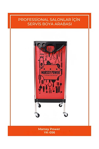 MP MARSSY POWER PROFESSİONAL 4 Çekmeceli Kuaför Servis Boya Arabası Tekerlekli YK-056K