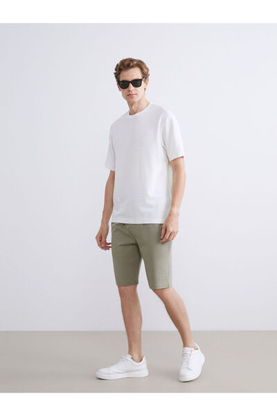 LC Waikiki RMZ GİYİM FARKIYA شورت رجالي قياسي بحزام خصر قابل للربط