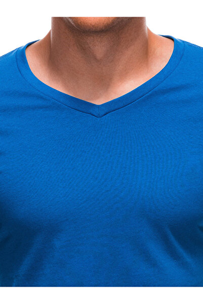 Edoti Ανδρικό μπλουζάκι με V λαιμόκοψη EM-TSBS-0101 - μπλε