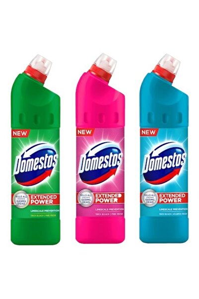 Domestos Trio Mix Extended Power Promotional Pack, 3 x 750ml