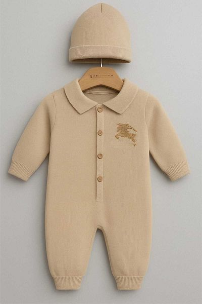 SULİFESTORE Tricot Hat Jumpsuit