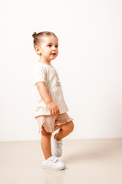 Joviel Premium Quality Special Jacquard Patterned Ruffle Shorts Double Suit