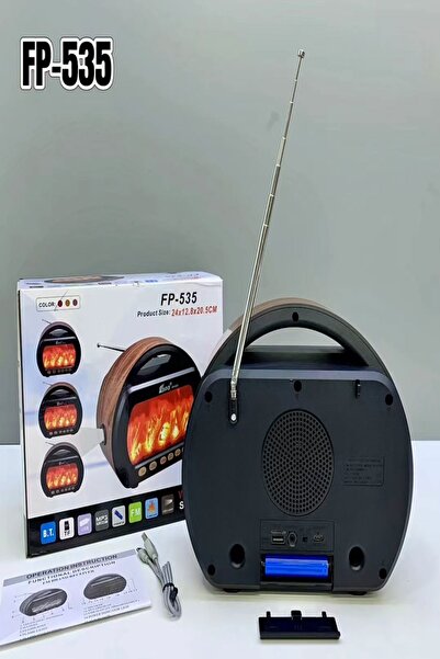 EPE FP-535 Şömine Görünümlü Nostaljik Radyo - El Fenerli Model
