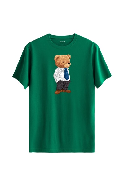 Colermi Office Style Teddy Bear Printed T-Shirt - 100% Cotton Premium Fabric ...