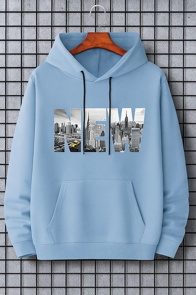 CLASSY.MODA “New Printed 3 Thread Unisex Oversize Sweatshirt with Hood”