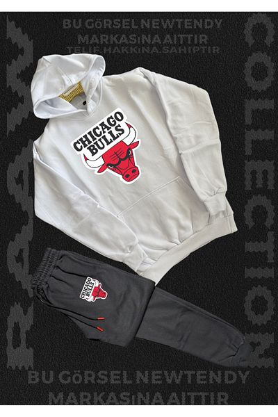 NEW TRENDY COLLECTİON Chicago Bulls Black Hooded Sweatshirt and Sweatpants Set – Unisex Sports & Casual