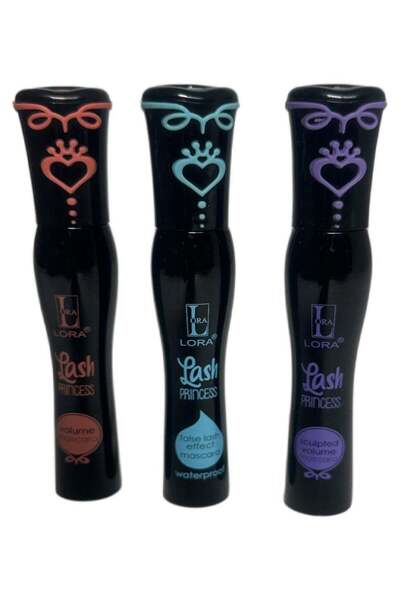 Laura Lash Princess Mascara - Waterproof Mascara, Ultra Black, 3 Pcs