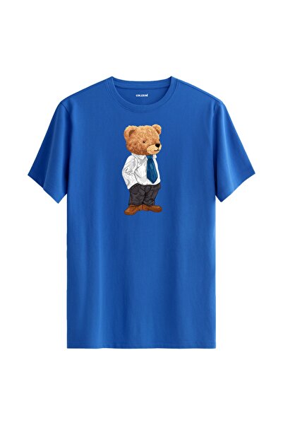 Colermi Office Style Teddy Bear Printed T-Shirt - 100% Cotton Premium Fabric ...