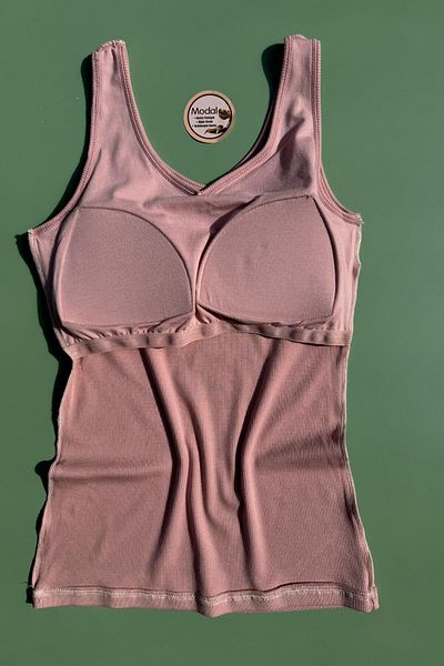 VicTroy Bratique 3Some |   Modal Camisole Fabric Black, Powder and Green, V-Neck Women's Blouse 66E53