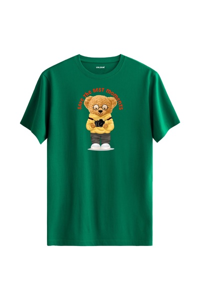 Colermi تي شيرت مطبوع عليه دمية دب للجنسين - تي شيرت مصنوع من القماش الفاخر ب...