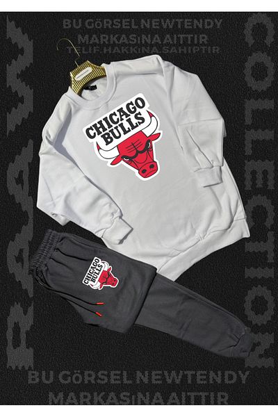 NEW TRENDY COLLECTİON Chicago Bulls guler rotund - set de 2 șorturi din bumbac pentru fani