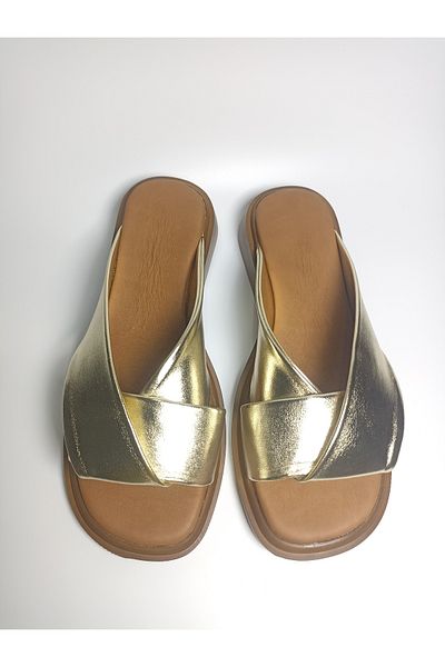 ezmoda Gold Gold Orthopedic Soft Insoles Sandals Slippers
