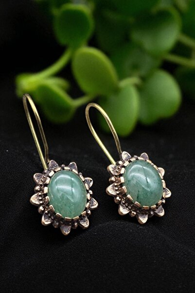 NBS Beautiful Naturel Stones Aventurin Küpe El İşçiliği Doğal Taş Kaliteli