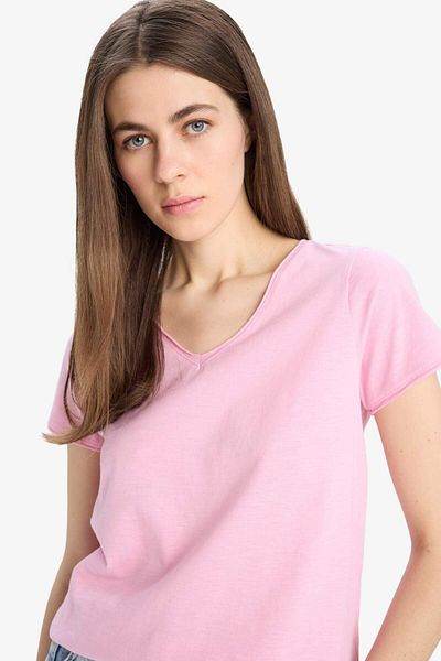DeFacto Regular Fit V-Neck Short Sleeve T-Shirt C2058Ax24Sm