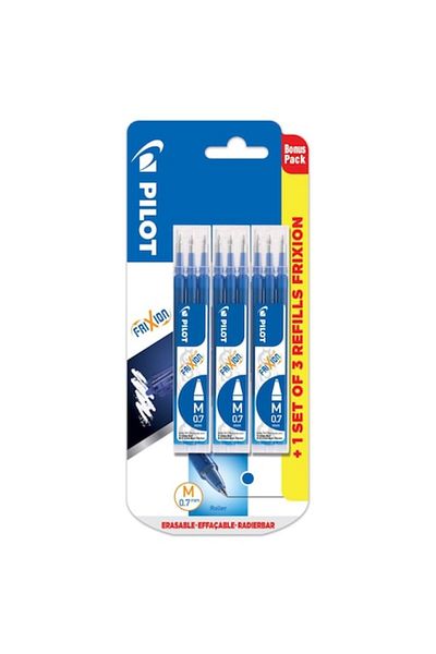 Pilot Set 9 Refills for Frixion Ball/Clicker, 0.7 mm, Blue