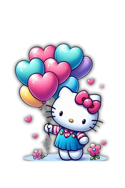 ERİSTAKI Hello Kitty Ahşap Buzdolabı Magneti – Buzdolabı süsü-Hediyelik Magnet 5