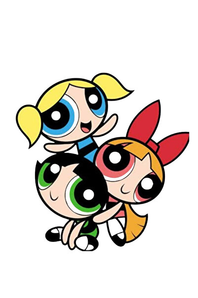ERİSTAKI Powerpuff Girls Ahşap Buzdolabı Magneti – Buzdolabı süsü-Hediyelik M...