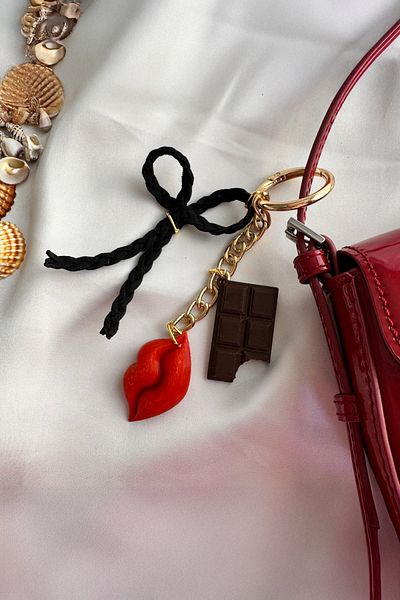 Melyonek Lip Chocolate Bag Charm Bag Charm Keychain