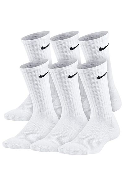 Nike Set 6 pairs of Cushion Crew training socks, cotton, white, size 34-38 (EU)