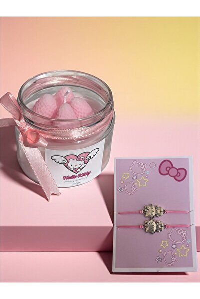 LUMİNARY CANDLE Hello Kitty Hediye Seti – 1 Adet Çilek Kokulu Hello Kitty Mum...