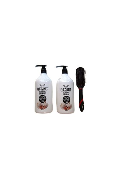Red One Set 2 x Professional Hair Shampoo Anti-Hair Loss and Hair Growth with Garlic Extract, Redist, 1000 m