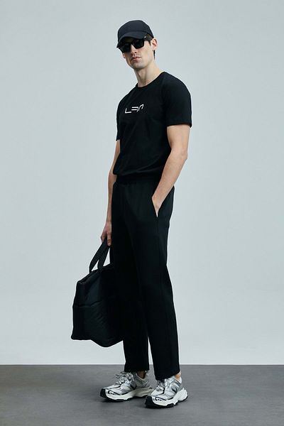 Lufian 111020244 Blaze Modern Graphic T-Shirt Men's T-Shirt Black