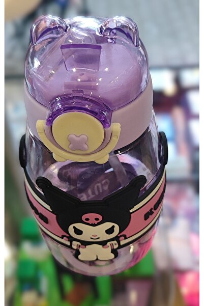 ada çanta kırtasiye Kuromi Figured Children's Water Bottle Flask 500ml Hanging Plastic Ad71037