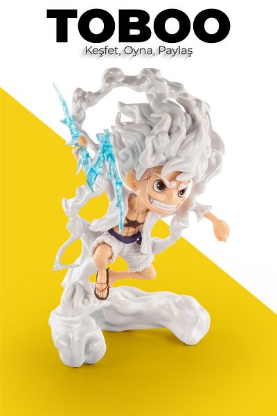 shop Q Version One Piece Sun God Luffy Figure - Cloud Based Lightning Action Figure