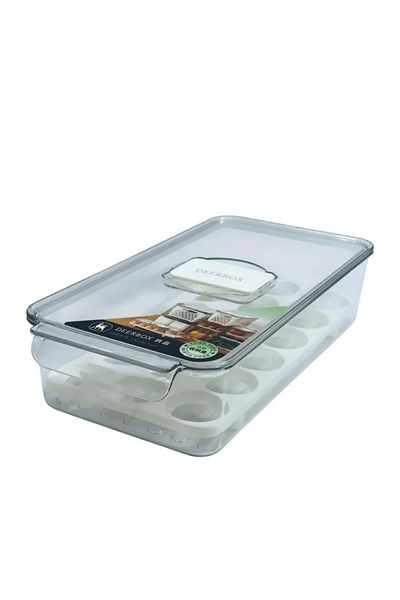 Gerenic 18 Egg Compartment Refrigerator Egg Box with Lid