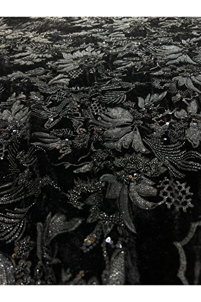 OsmanKumaşDantel Boncuk İşlemeli Kadife