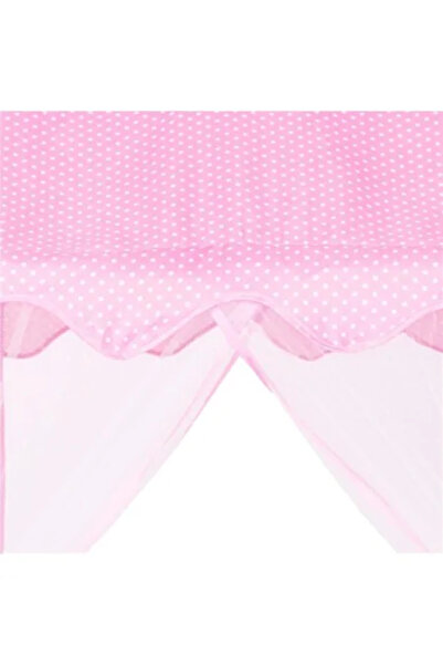 Springos Παιδική σκηνή παιχνιδιού, Springos, εξαγωνική, με κουρτίνες, ροζ, 135x140 εκ.