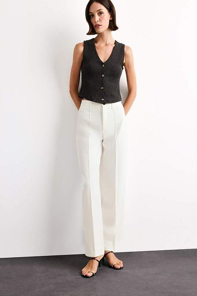 DeFacto Fitted V Neck Wrap Button Sleeveless Blouse G0439Ax25Sm