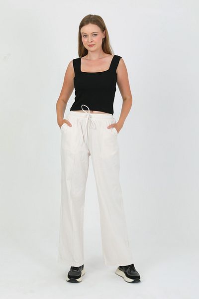 TANISA Rovira Yarn Detail Gabardine Trousers Tns-4157