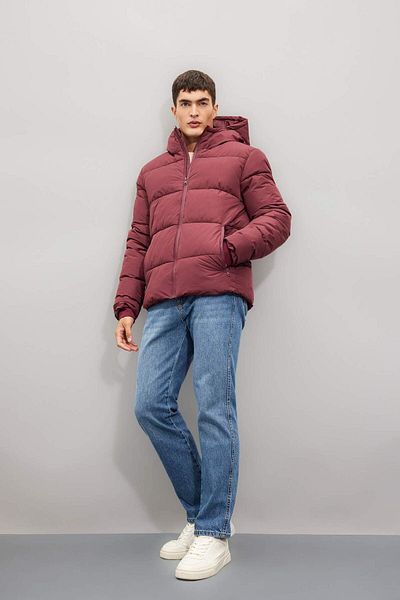 DeFacto Hooded Puffer Coat Double Pocket with Zipper A2274Ax24Wn