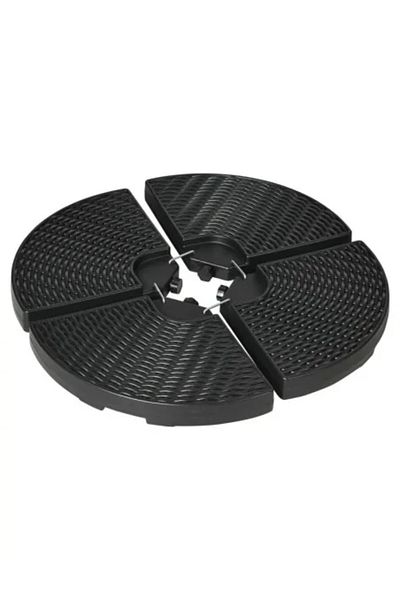 ART Support for Banana-type Umbrella with Articulation, Set of 4 Elements, HDPE, Black, 100 x 8 cm
