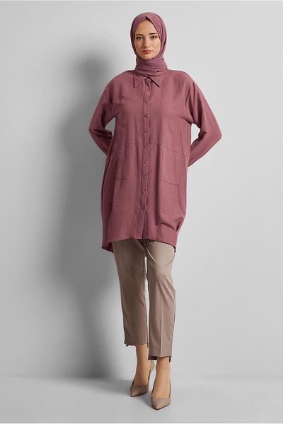 Alvina Shirt Collar Tunic 45325