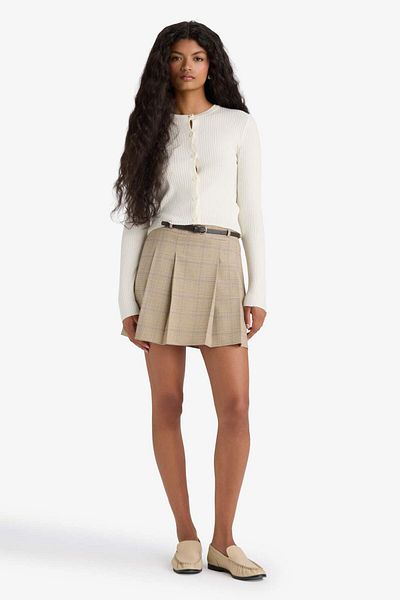 DeFacto A-Line Checked Regular Waist Mini Skirt F9112Ax25Au