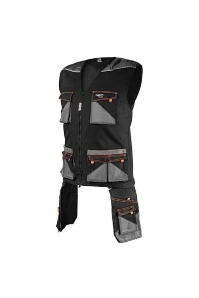 NEO Slim Fit Work Vest, Extra Pockets, HD Model, Size XXXL/58,