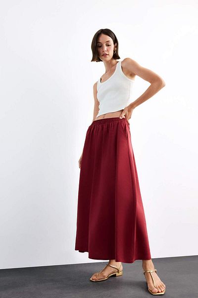 DeFacto A-Line Regular Waist Midi Skirt G1098Ax25Sm