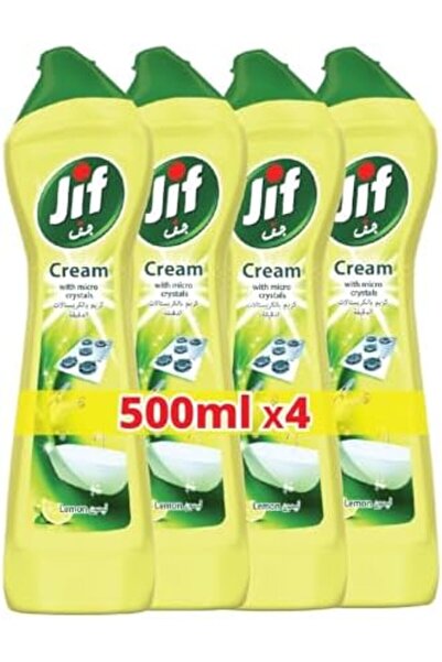 Jif Cream Cleaner, with micro crystals technology, Lemon, eliminates grease, burnt food & limescale