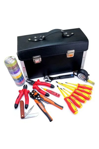 richmann 24 Tool Set for Electrician 1000V + Leather Transport and Storage Bag